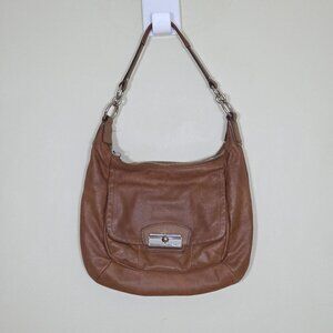 Coach Kristin Leather Hobo Shoulder Bag Brown 19293 Zip Lined Pockets FLAWS Boho